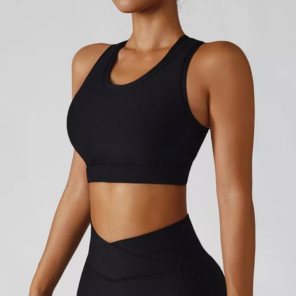 White Ribbed V line Pocket leggings high rise - Picture 14 of 16